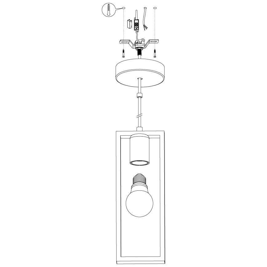 Eglo - Chandelier on a string 1xE27/60W/230V
