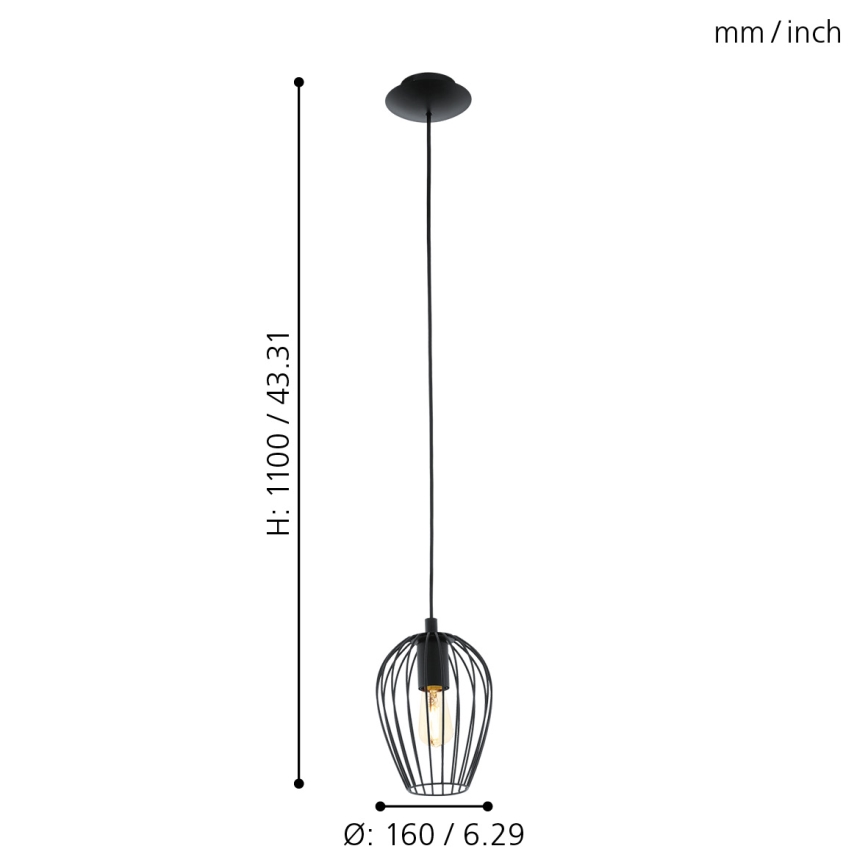 Eglo - Chandelier 1xE27/60W/230V