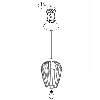 Eglo - Chandelier 1xE27/60W/230V