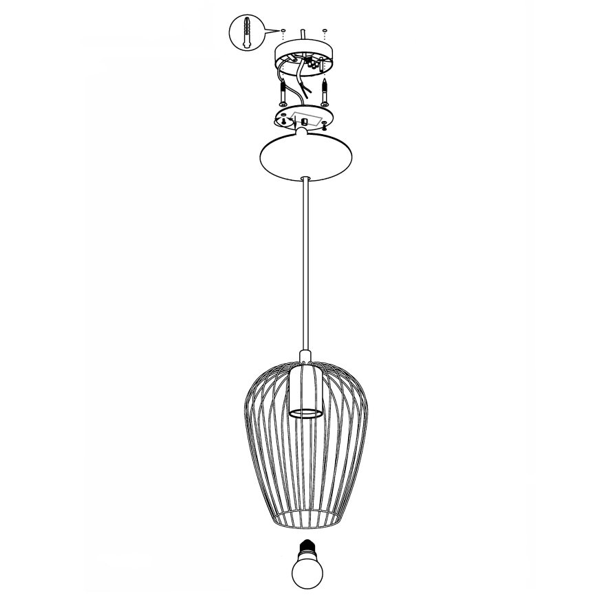 Eglo - Chandelier 1xE27/60W/230V