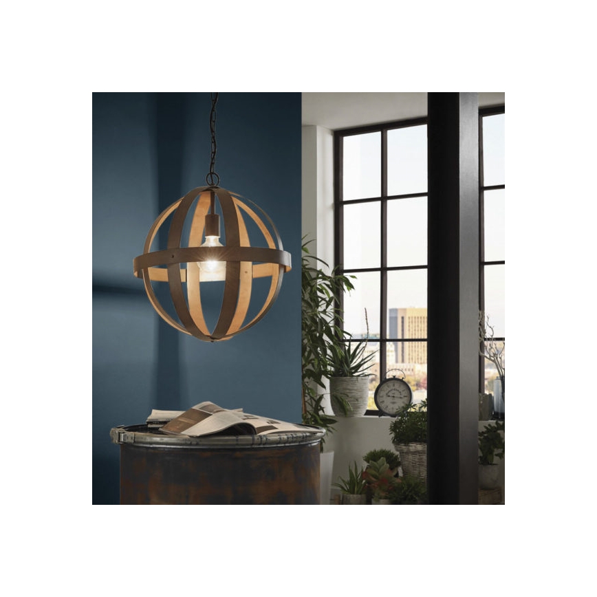 Eglo 49482 - Chandelier on a chain WESTBURY 1xE27/60W/230V d. 37 cm