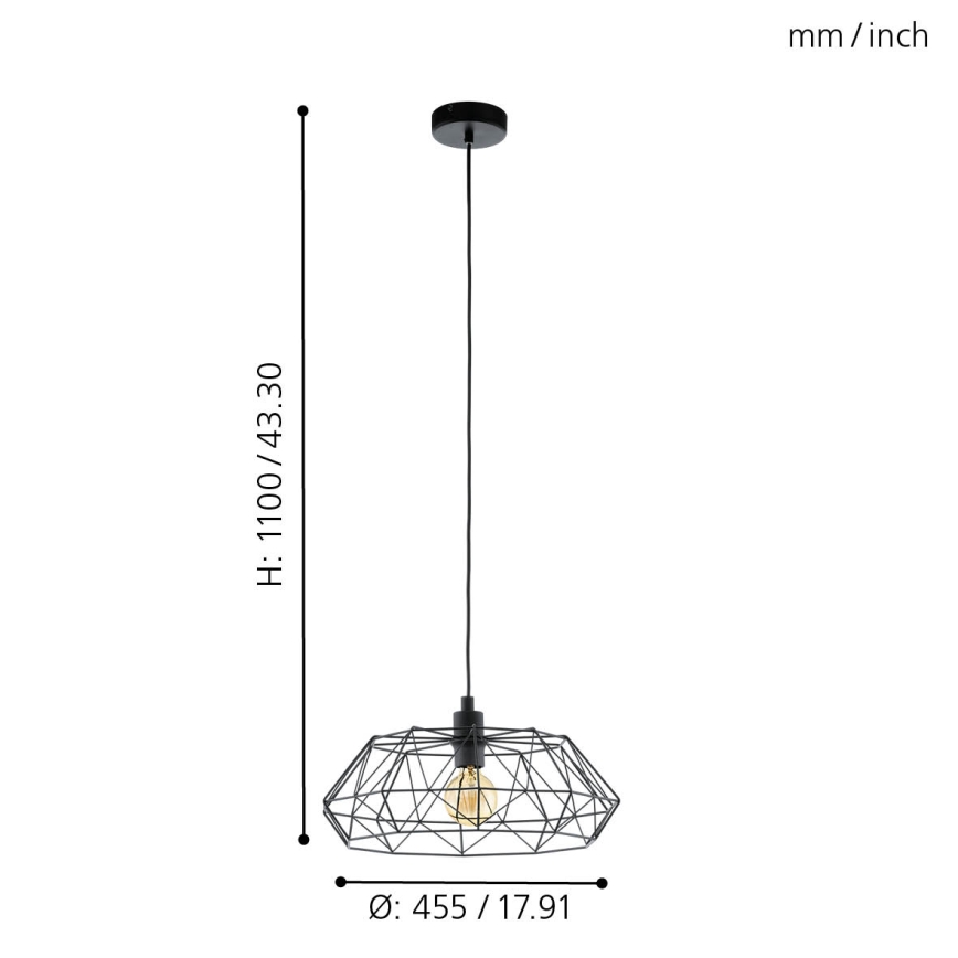 Eglo - Chandelier 1xE27/60W/230V