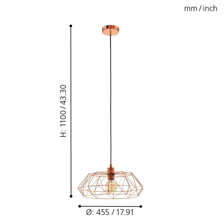 Eglo - Chandelier 1xE27/60W/230V