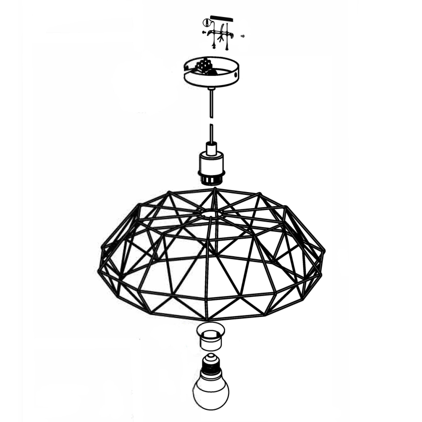 Eglo - Chandelier 1xE27/60W/230V