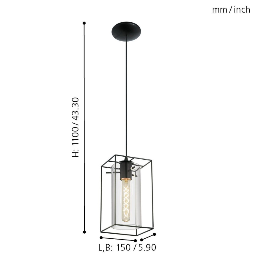 Eglo - Chandelier 1xE27/60W/230V