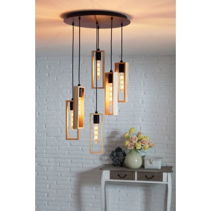 Eglo - Chandelier on a string 6xE27/60W/230V