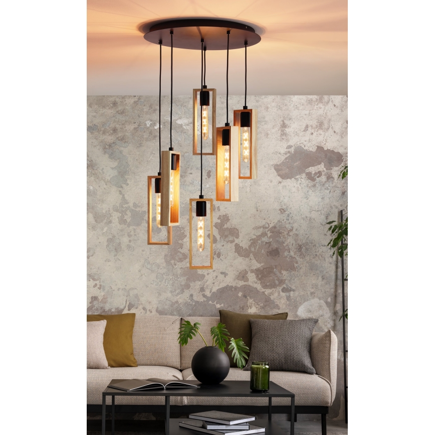Eglo - Chandelier on a string 6xE27/60W/230V