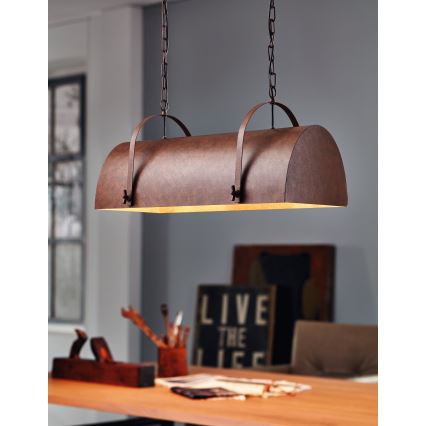Eglo 49687 - Chandelier on a chain DEERHURST 2xE27/60W/230V