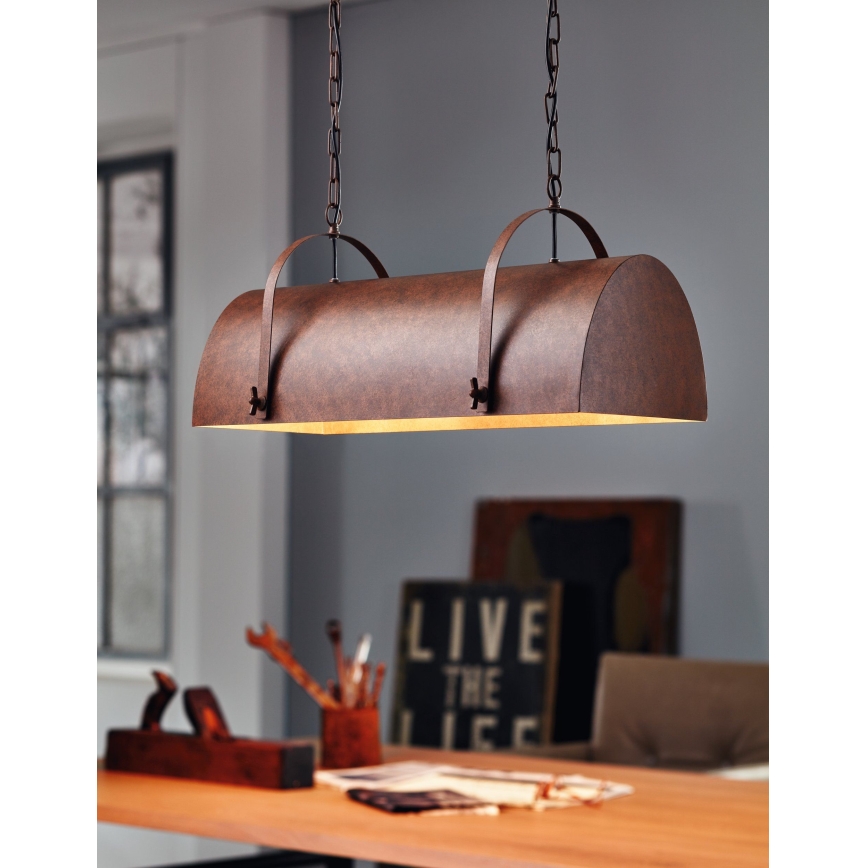 Eglo 49687 - Chandelier on a chain DEERHURST 2xE27/60W/230V