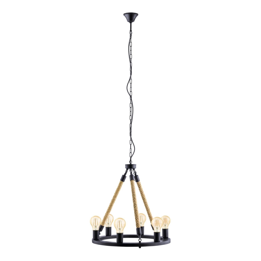 Eglo 49694 - Chandelier on a chain FINDLAY 6xE27/60W