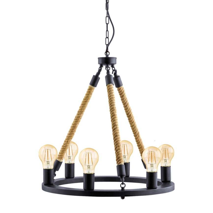 Eglo 49694 - Chandelier on a chain FINDLAY 6xE27/60W
