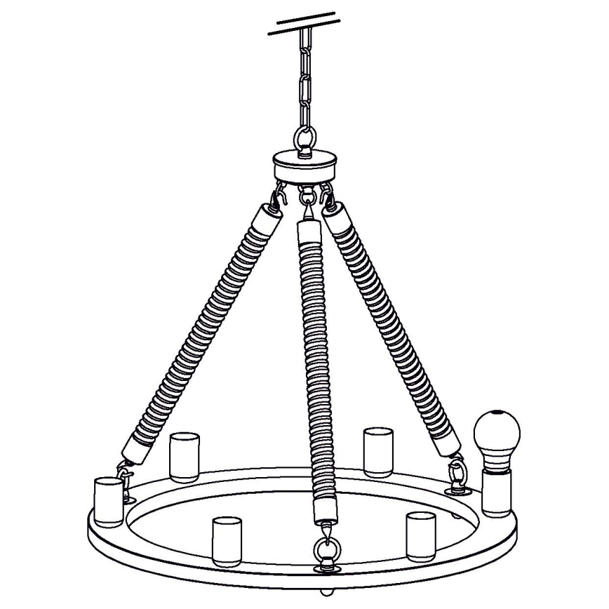 Eglo 49694 - Chandelier on a chain FINDLAY 6xE27/60W