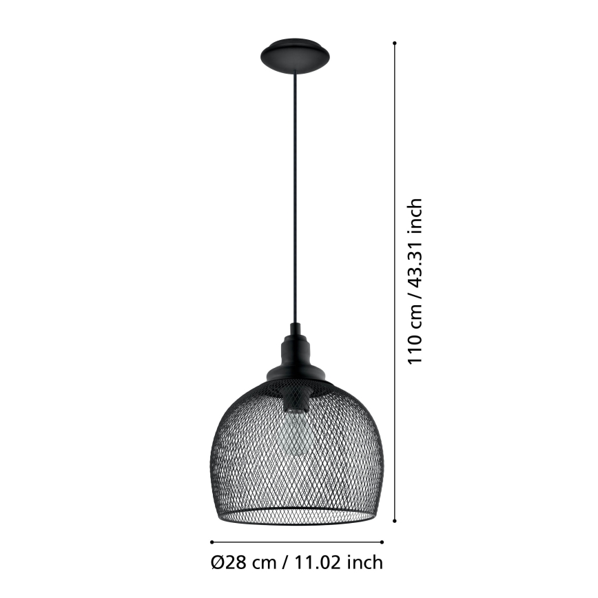 Eglo 49736 - STRAITON Pendant Light 1xE27/60W