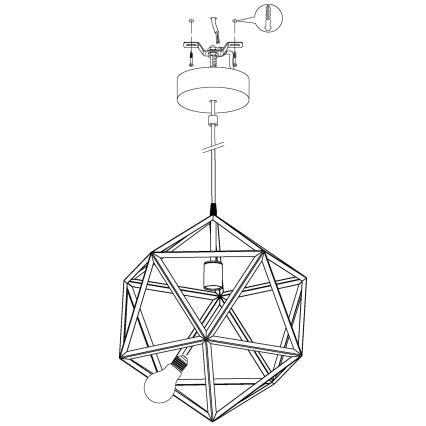 Eglo - Pendant light 1xE27/60W/230V