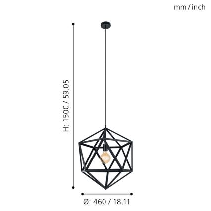 Eglo - Pendant light 1xE27/60W