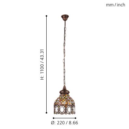 Eglo - Pendant light 1xE27/60W