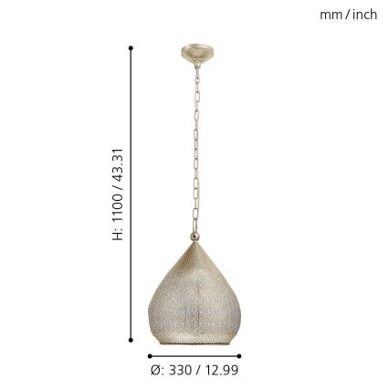 Eglo - Pendant light 1xE27/60W