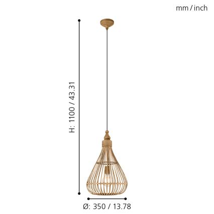 Eglo - Pendant light 1xE27/60W