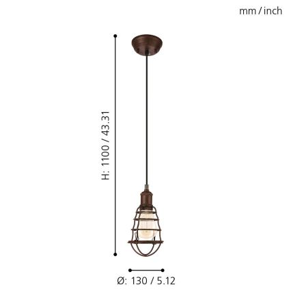 Eglo - Pendant light 1xE27/60W