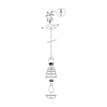 Eglo - Pendant light 1xE27/60W