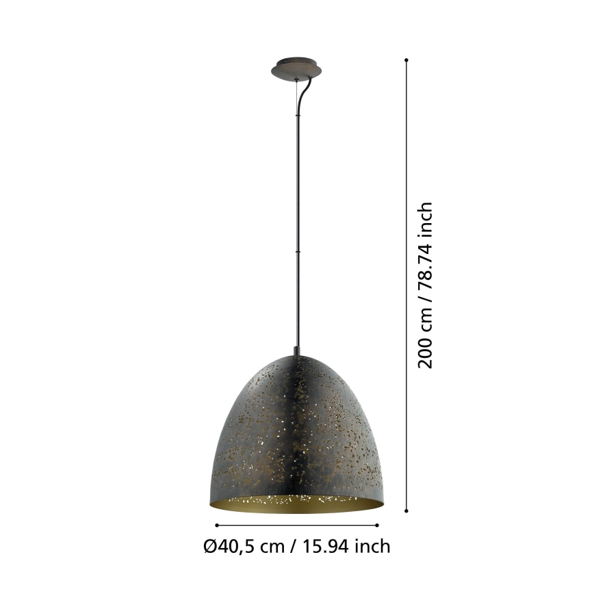 Eglo 49815 - SAFI Pendant Light 1xE27/60W