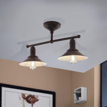 Eglo 49824 - Pendant chandelier STOCKBURY 2xE27/60W