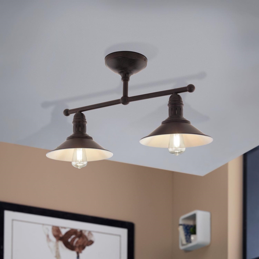 Eglo 49824 - Pendant chandelier STOCKBURY 2xE27/60W