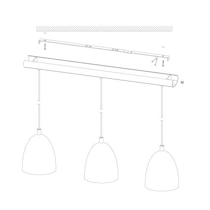 Eglo 49871 - SAFI Pendant Light 3xE27/60W