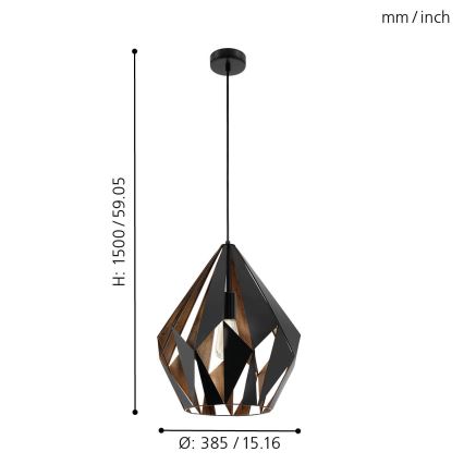 Eglo - Pendant light 1xE27/60W/230V