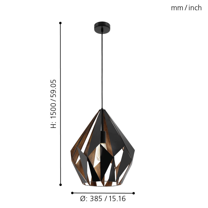 Eglo - Pendant light 1xE27/60W/230V
