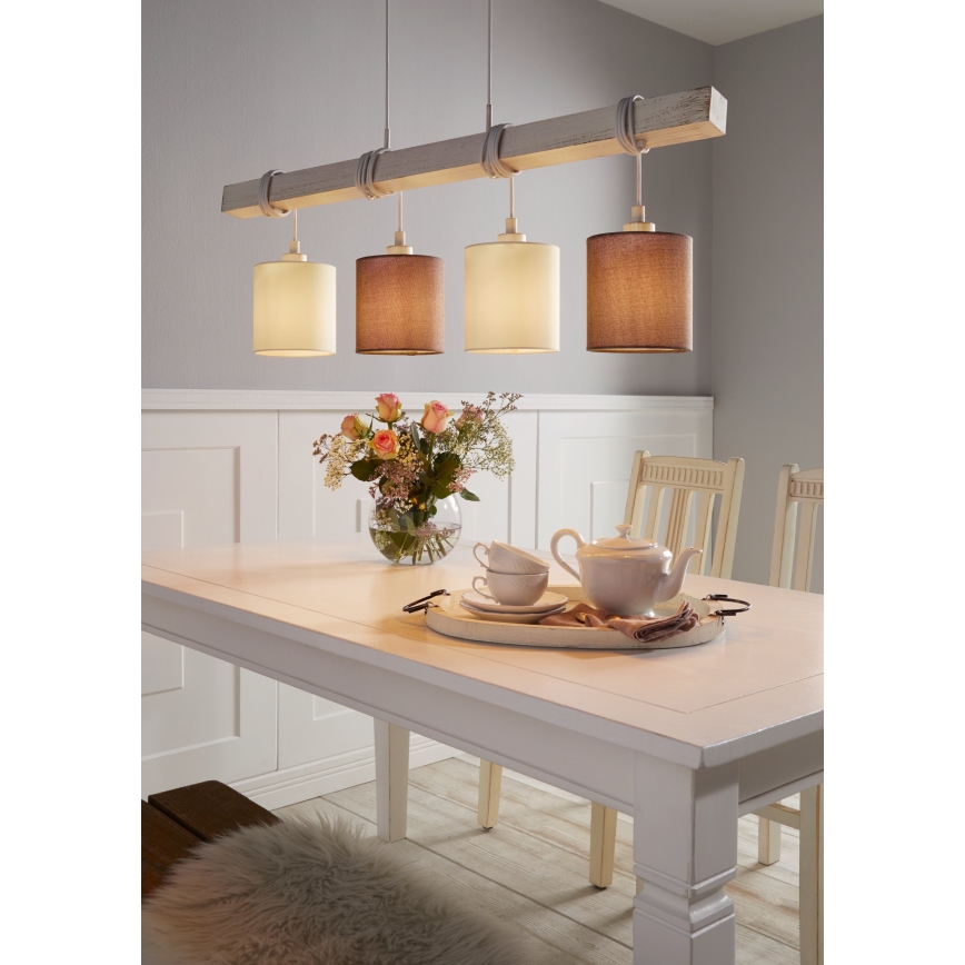 Eglo - LED Cable Pendant TOWNSHEND 4xE27/60W/230V