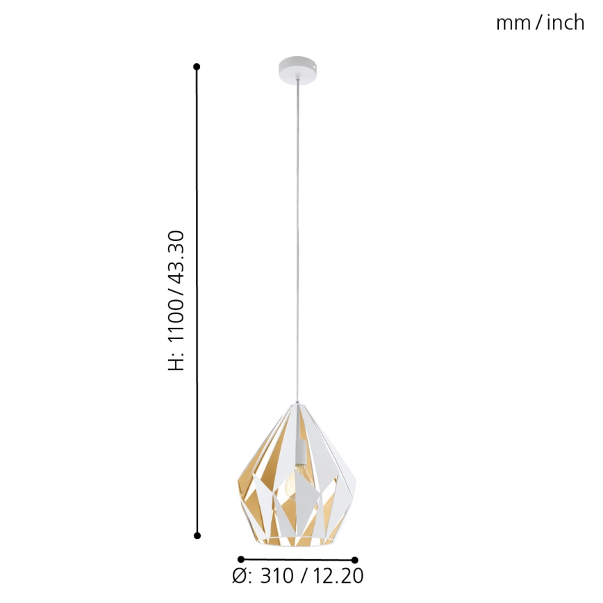 Eglo - Pendant light 1xE27/60W/230V