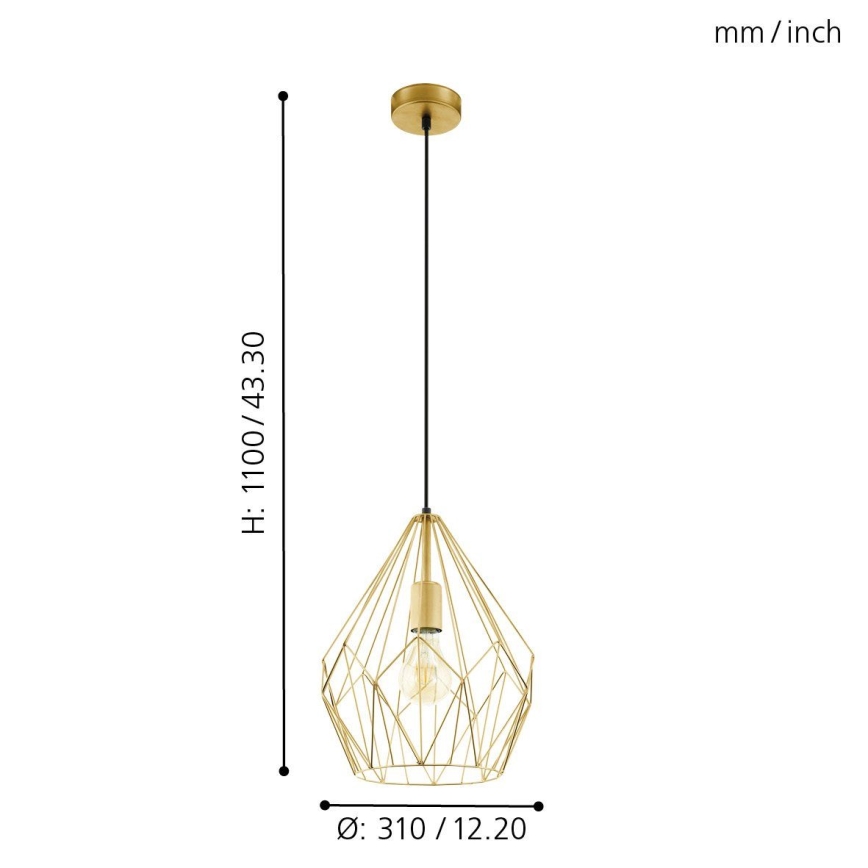 Eglo - Pendant light 1xE27/60W/230V