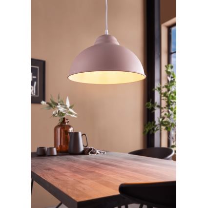 Eglo 54964 - Chandelier on a string TRURO-P 1xE27/60W/230V pink