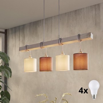 Eglo 55206 - LED Cable-Mounted Chandelier TOWNSHEND 4xE27/60W/230V