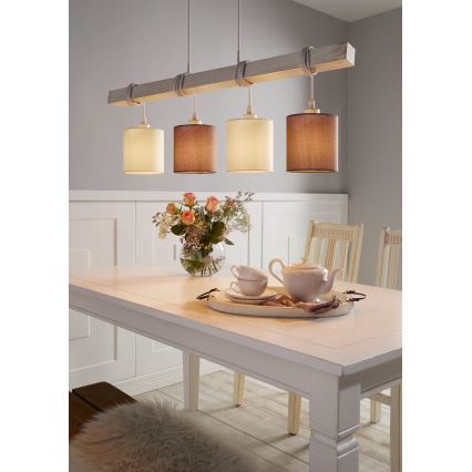 Eglo 55206 - LED Cable-Mounted Chandelier TOWNSHEND 4xE27/60W/230V