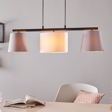 Eglo 55207 - Chandelier on a string ALMEIDA 3xE14/25W/230V grey