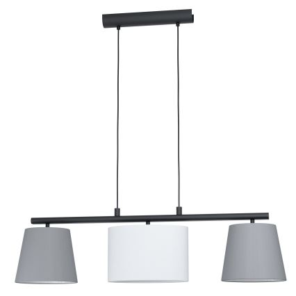 Eglo 55207 - Chandelier on a string ALMEIDA 3xE14/25W/230V grey