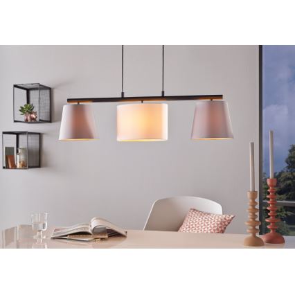 Eglo 55207 - Chandelier on a string ALMEIDA 3xE14/25W/230V grey