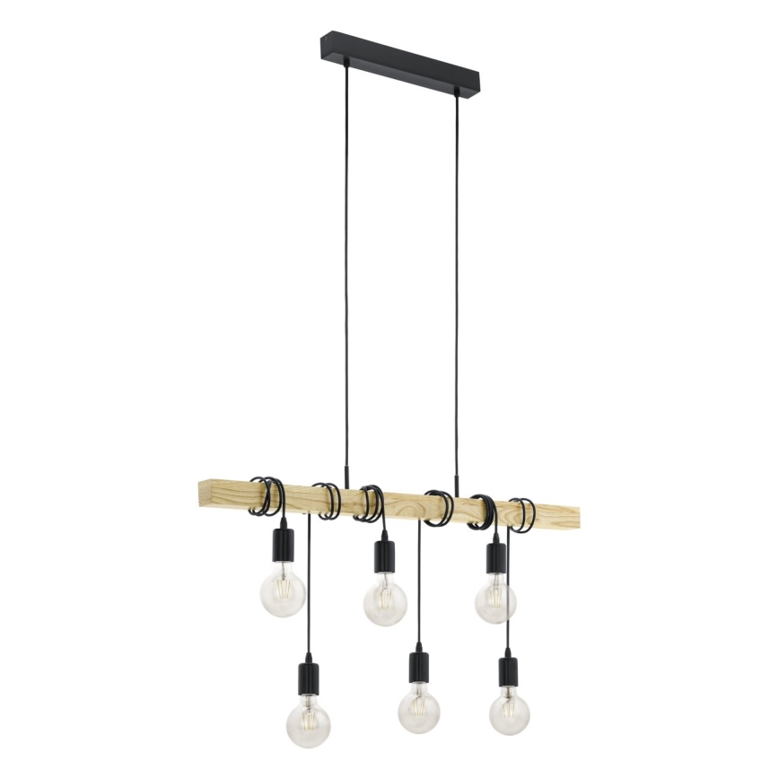 Eglo 55242 - Chandelier on a string TOWNSHEND 6xE27/60W/230V