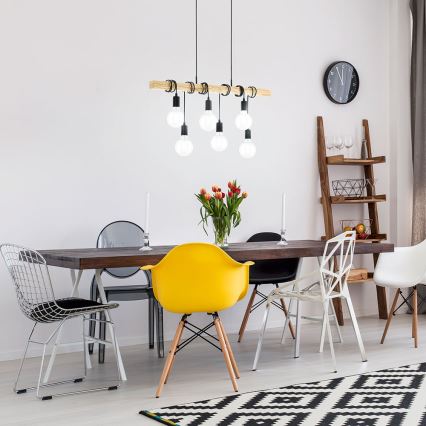 Eglo 55242 - Chandelier on a string TOWNSHEND 6xE27/60W/230V