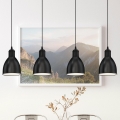 Eglo 55244 - Cable-hung pendant PRIDDY 4xE27/60W/230V black