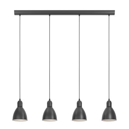 Eglo 55244 - Cable-hung pendant PRIDDY 4xE27/60W/230V black