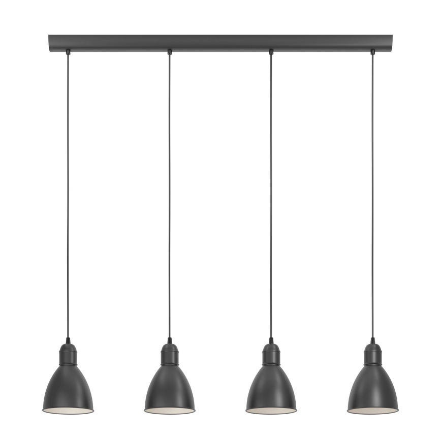 Eglo 55244 - Cable-hung pendant PRIDDY 4xE27/60W/230V black