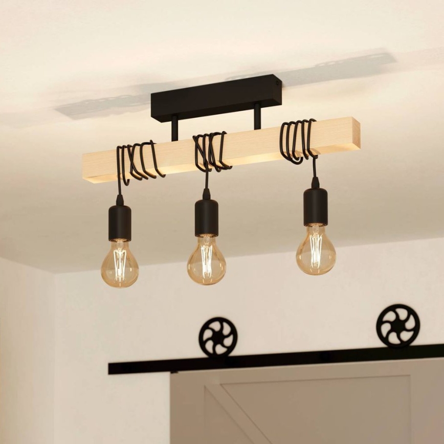 Eglo 55247 - TOWNSHEND Flush‑mount chandelier 3xE27/60W/230V