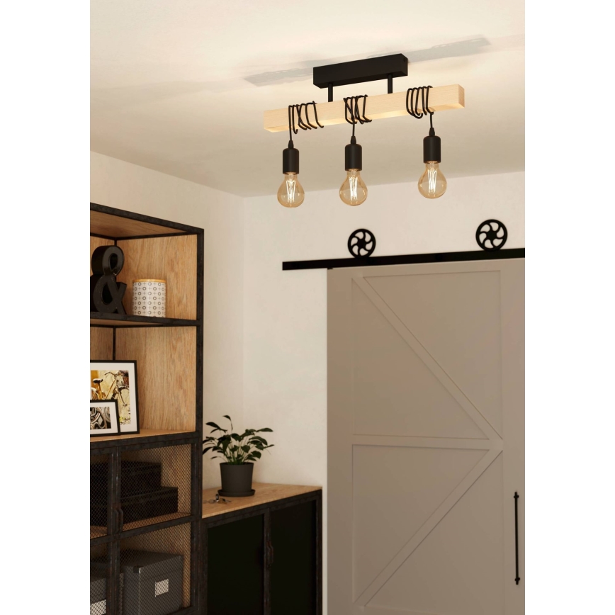 Eglo 55247 - TOWNSHEND Flush‑mount chandelier 3xE27/60W/230V