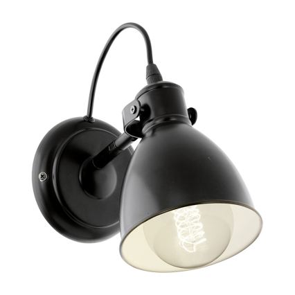 Eglo 55261 - PRIDDY wall lamp 1xE27/40W/230V black