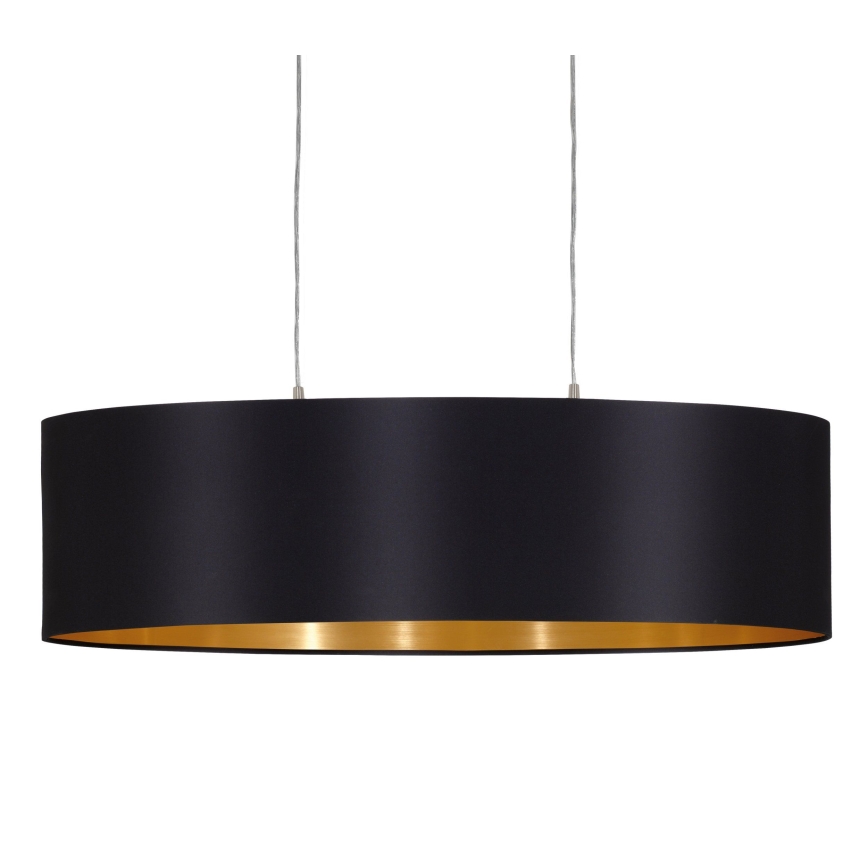Eglo 55266 - Chandelier on a string MASERLO 2xE27/60W/230V black