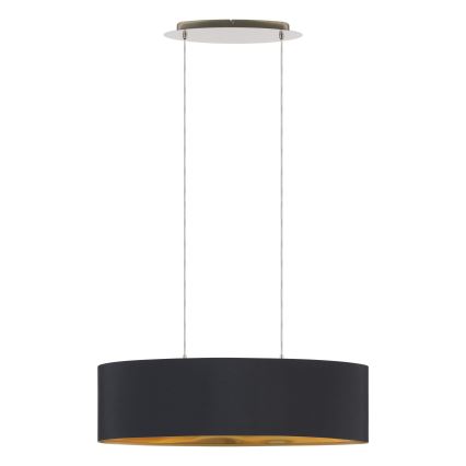 Eglo 55266 - Chandelier on a string MASERLO 2xE27/60W/230V black