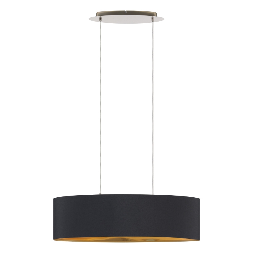 Eglo 55266 - Chandelier on a string MASERLO 2xE27/60W/230V black